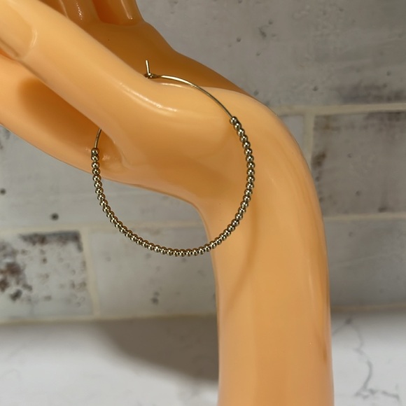 Beaded Hoop Earrings - Picture 3 of 6